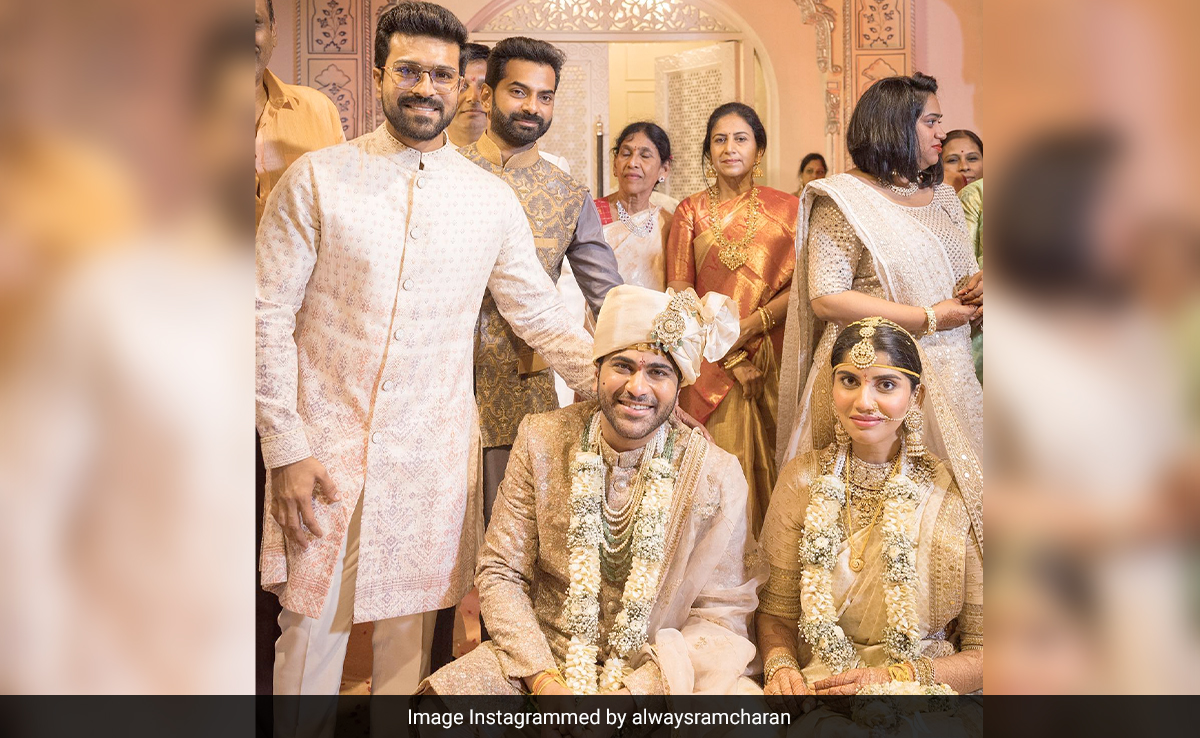 Ram Charan Shares Sharwanand And Rakshita Reddy's Jaipur Wedding Pics