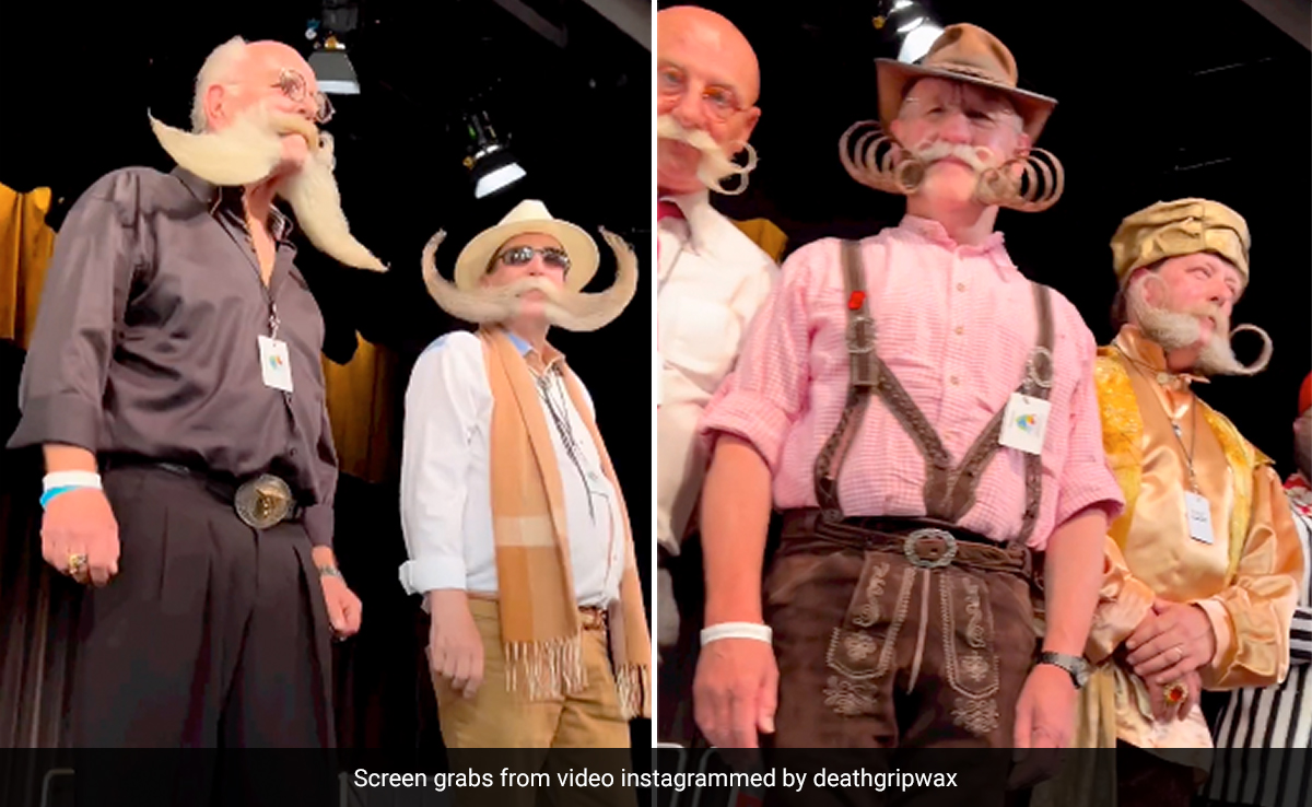 इन मूंछों को देखने के बाद भूल जाएंगे नत्थूलाल की भी मूंछें, पिंक शर्ट वाले अंकल की जलेबी मूंछ है कमाल