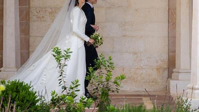 princess rajwa wedding dress ELIE SAAB is proud to have designed the wedding gown of HRH Princess Rajwa Al Hussein. Every delicate detail intricately woven, as she unites with HRH Crown Prince Al Hussein Bin Abdullah. #