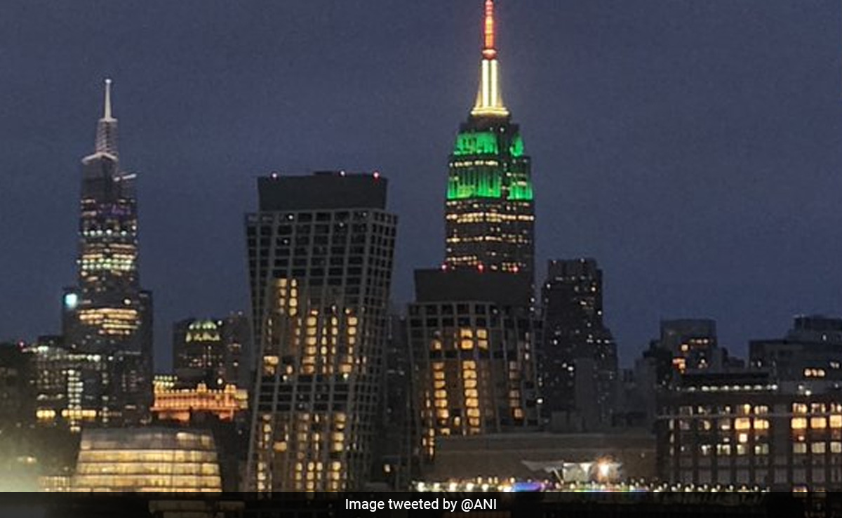 New York's Famous Buildings Lit Up In Tricolour To Welcome PM Modi