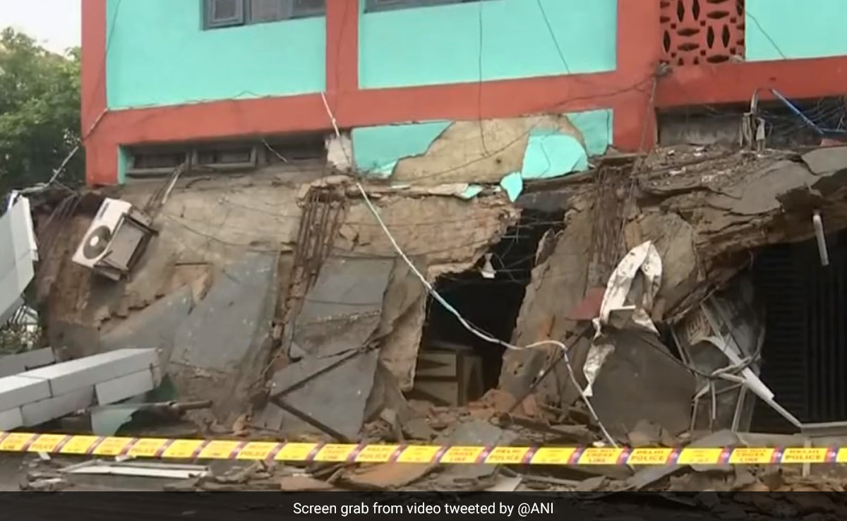 Portion Of Building Collapses In Delhi's RK Puram