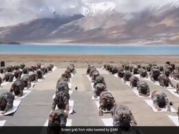 International Yoga Day: Army Personnel Perform Yoga At Ladakh's Pangong Tso Lake International Yoga Day: Army Personnel Perform Yoga At Ladakh's Pangong Tso Lake