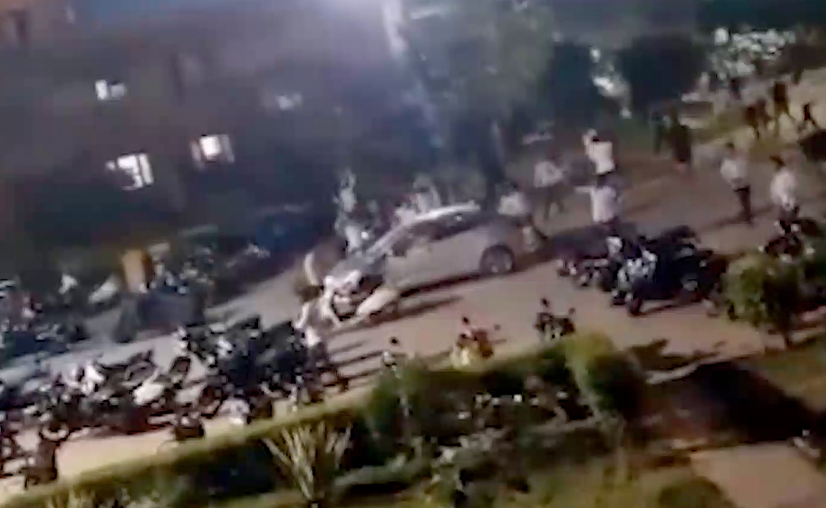 Video: Massive Fight Between Guards, Students In Noida Over Smoking