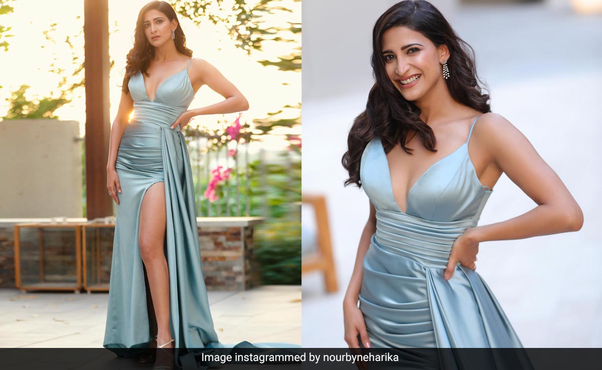 Aahana Kumra's Icy Blue Metallic Gown Is Cooling Things Down In The Most Fashionable Way