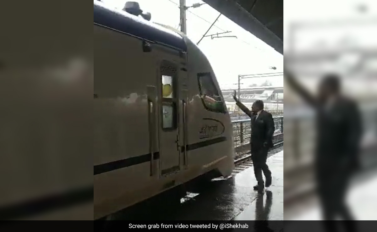 Video: Ticket Checker Of Vande Bharat Express Had A Narrow Escape In A Dramatic Fall