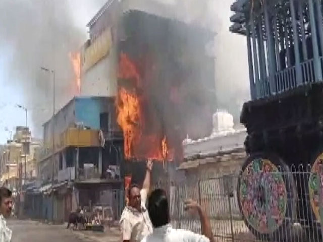 Massive Fire At Shop Near Govindaraja Swamy Temple In Tirupati