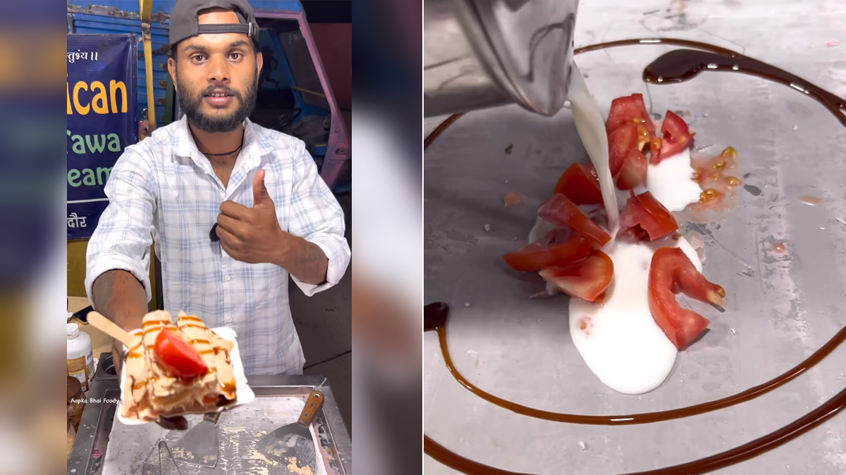 एक बार फिर से आइसक्रीम के साथ किया गया नया एक्सपेरिमेंट, टमाटर आइसक्रीम देख नाराज हो गए लोग