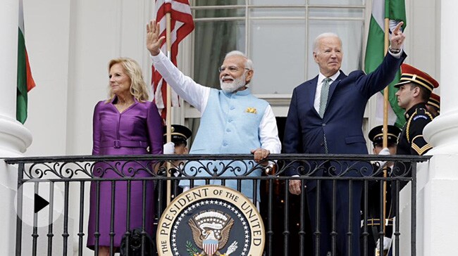 PHOTOS: 19 तोपों की सलामी, ग्रैंड रिसेप्शन... व्हाइट हाउस में ऐसे हुआ PM मोदी का स्वागत