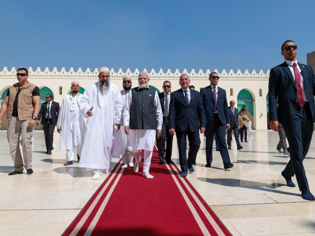 PM Modi Visits Egypt's Historic 11th-Century Al-Hakim Mosque In Cairo