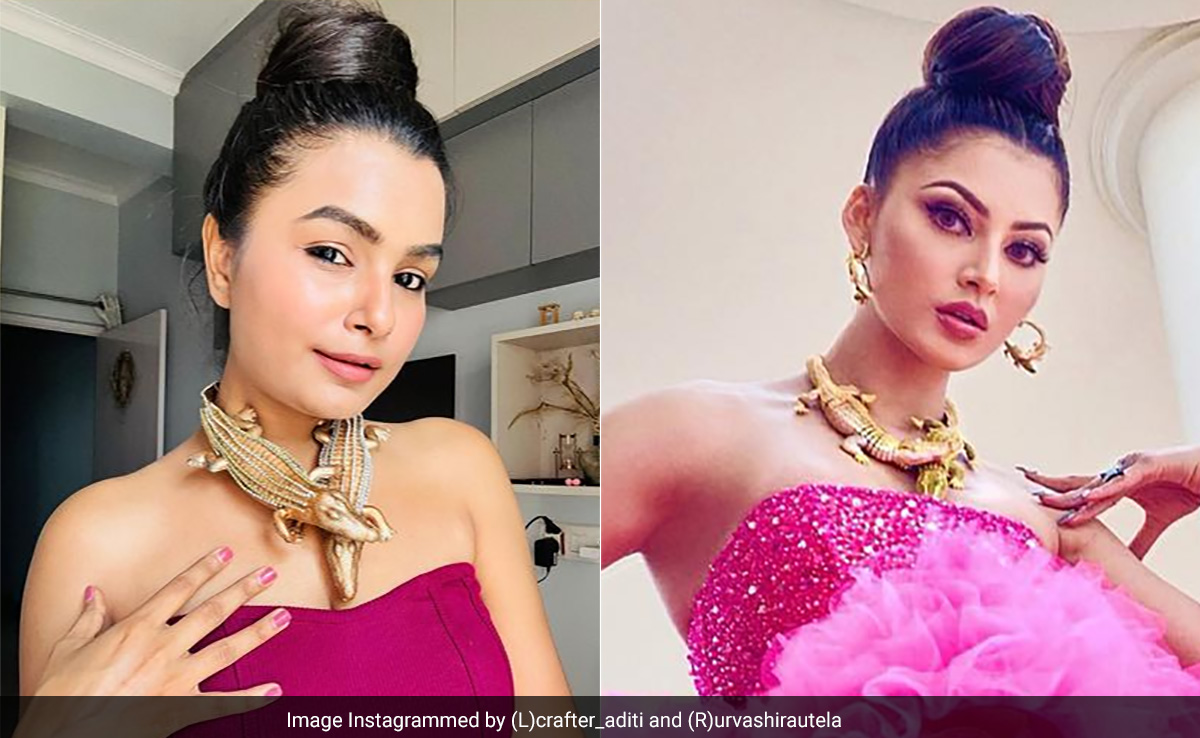 This Instagram Influencer Recreated Urvashi Rautela's Rs. 276 Crore Cartier Reptile Necklace For Less Than Rs 300