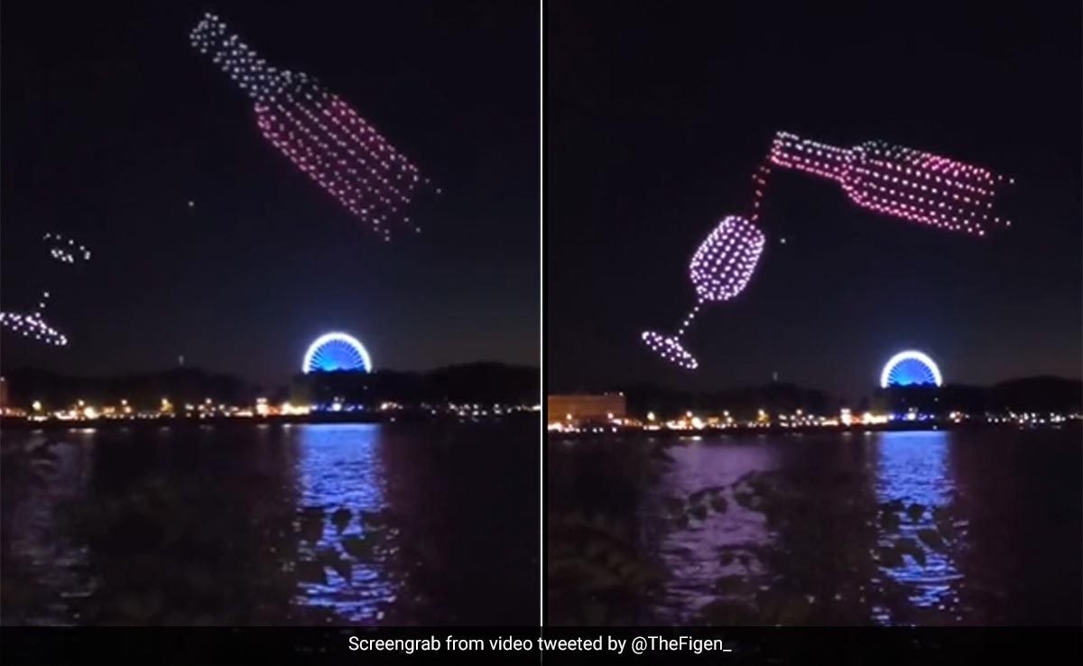 Watch: Hundreds Of Drones Create Stunning Formation To Mark Wine Festival In France