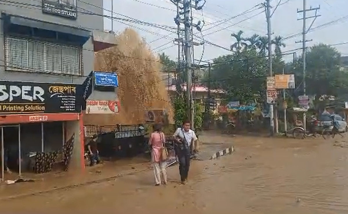 Video: Water Pipeline Bursts In Assam, Properties Worth Lakhs Damaged
