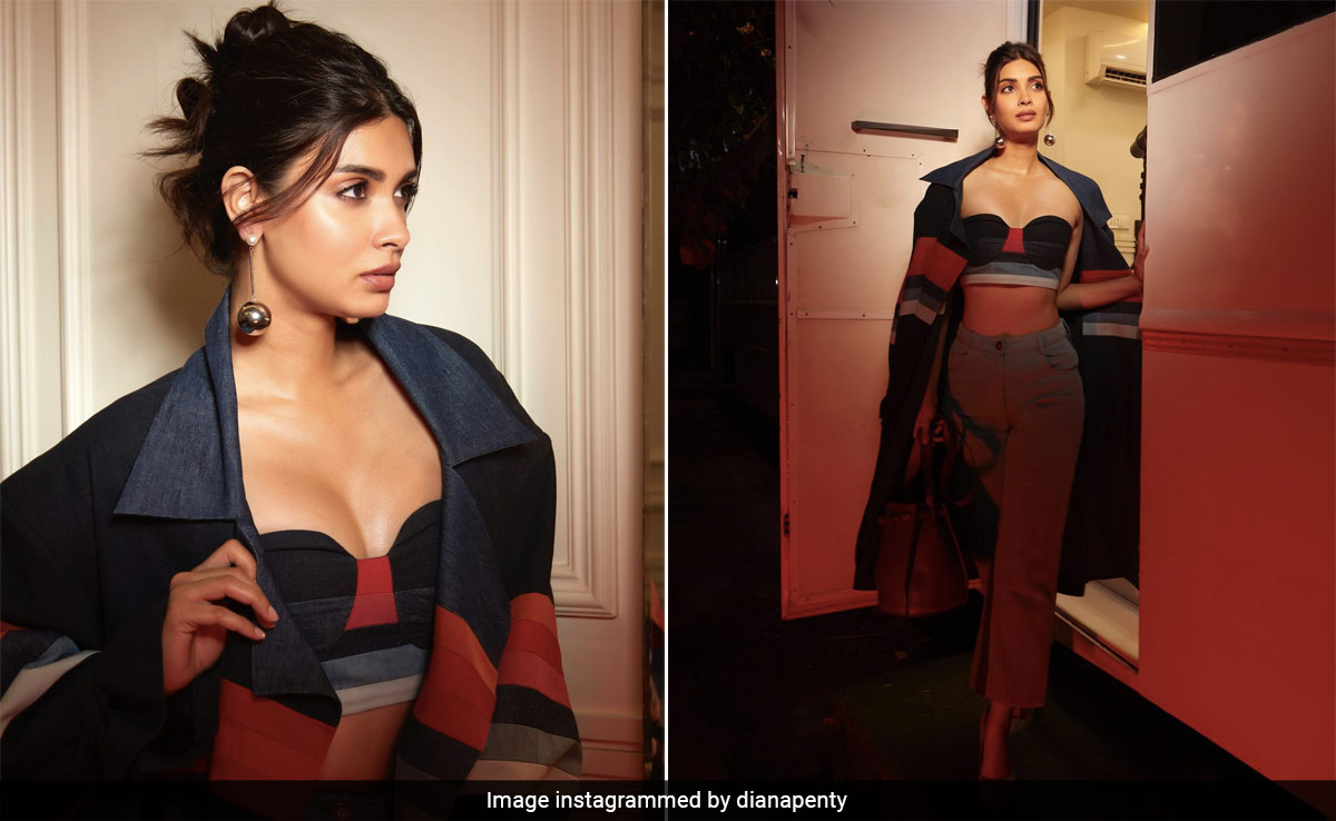 Diana Penty's Matched Paneled Bustier And Coat With A Pencil Skirt Is Summer Style Done Fabulously