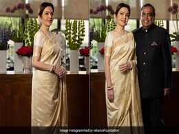 Nita Ambani Weaves A Picture Of Pure Elegance In An Ivory And Gold Saree That Took A Month To Make Nita Ambani Weaves A Picture Of Pure Elegance In An Ivory And Gold Saree That Took A Month To Make