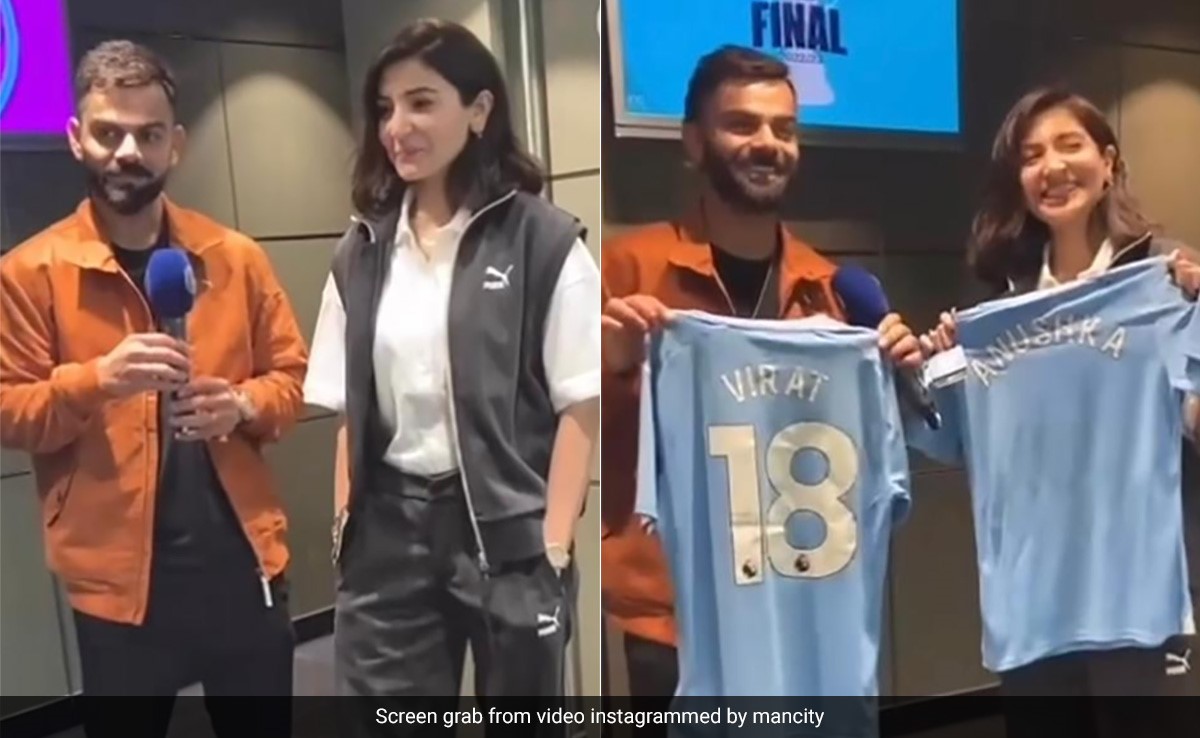 Virat And Anushka Presented Personalised Jerseys At Anushka's First-Ever Live FA Cup Final