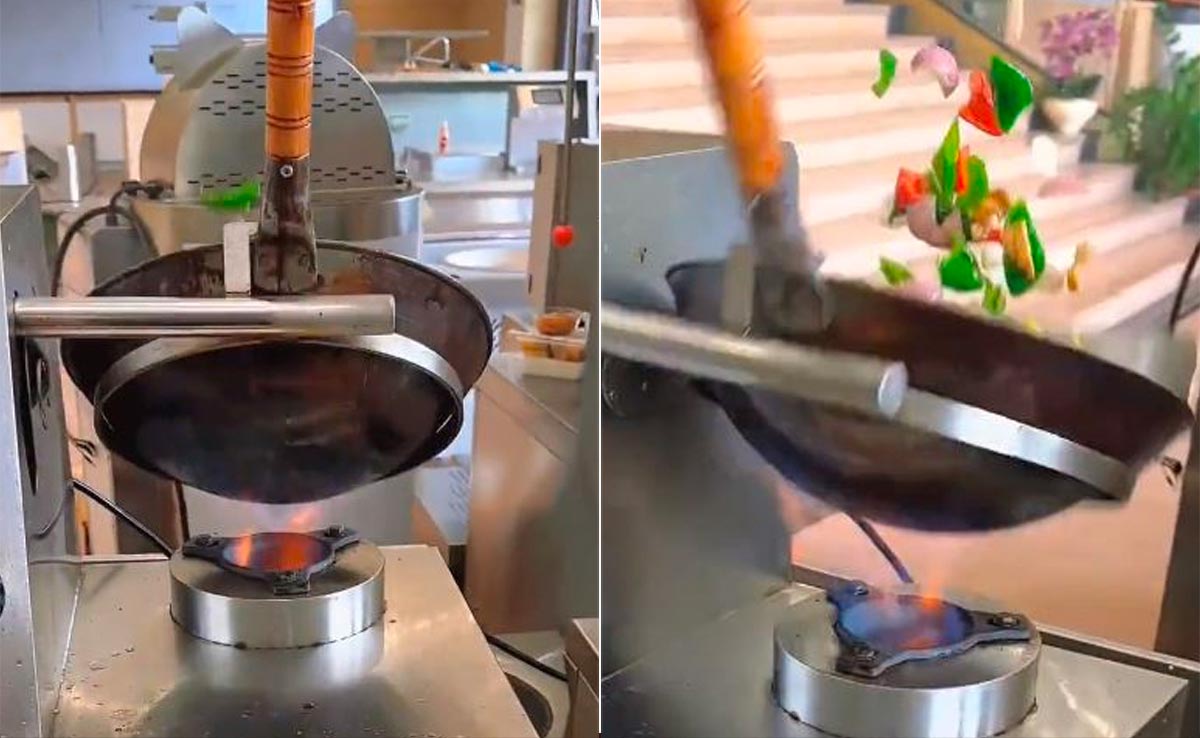 AI In Food? This Video Of 'Machine Chef' Tossing Food Got Over 2 Million Views