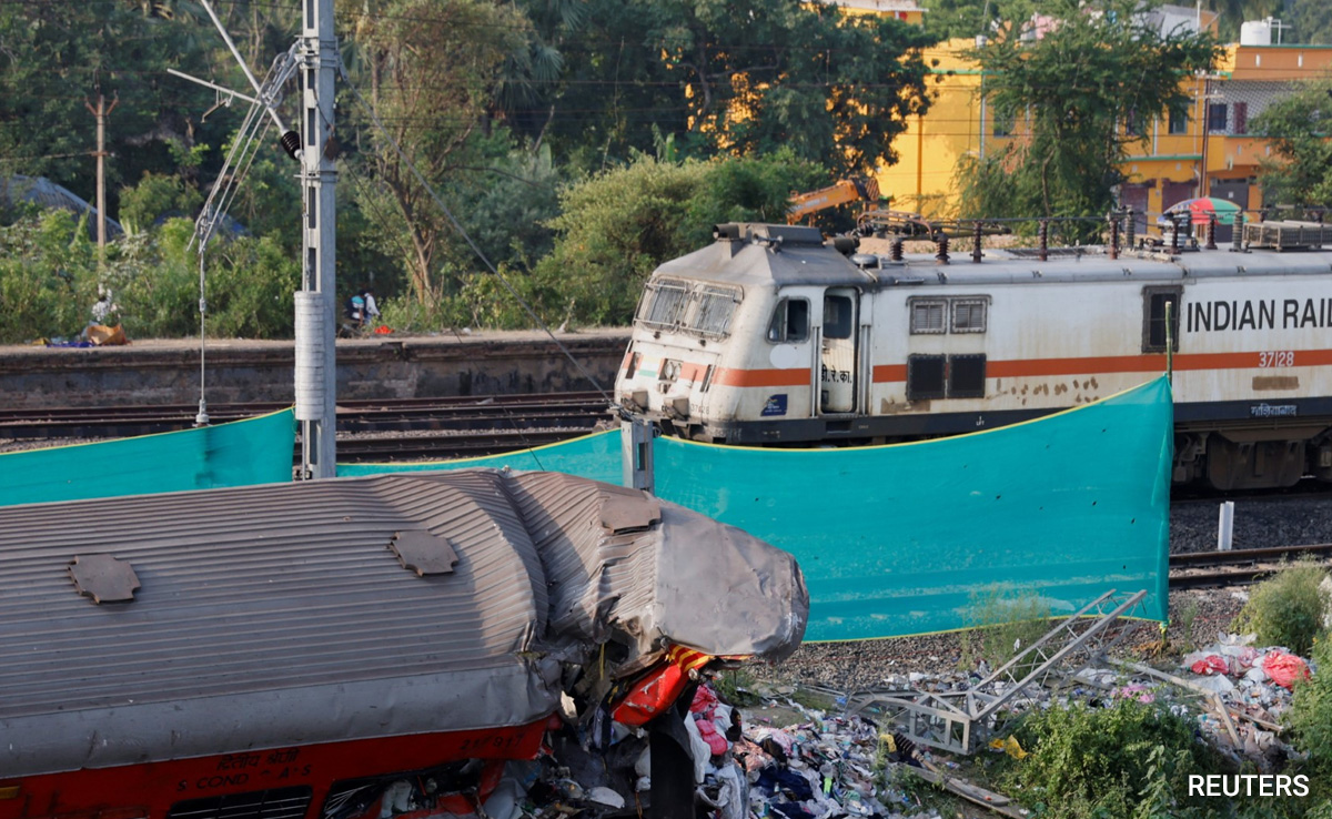 Trains "Slowly" Cross Odisha Crash Site Days After Disaster