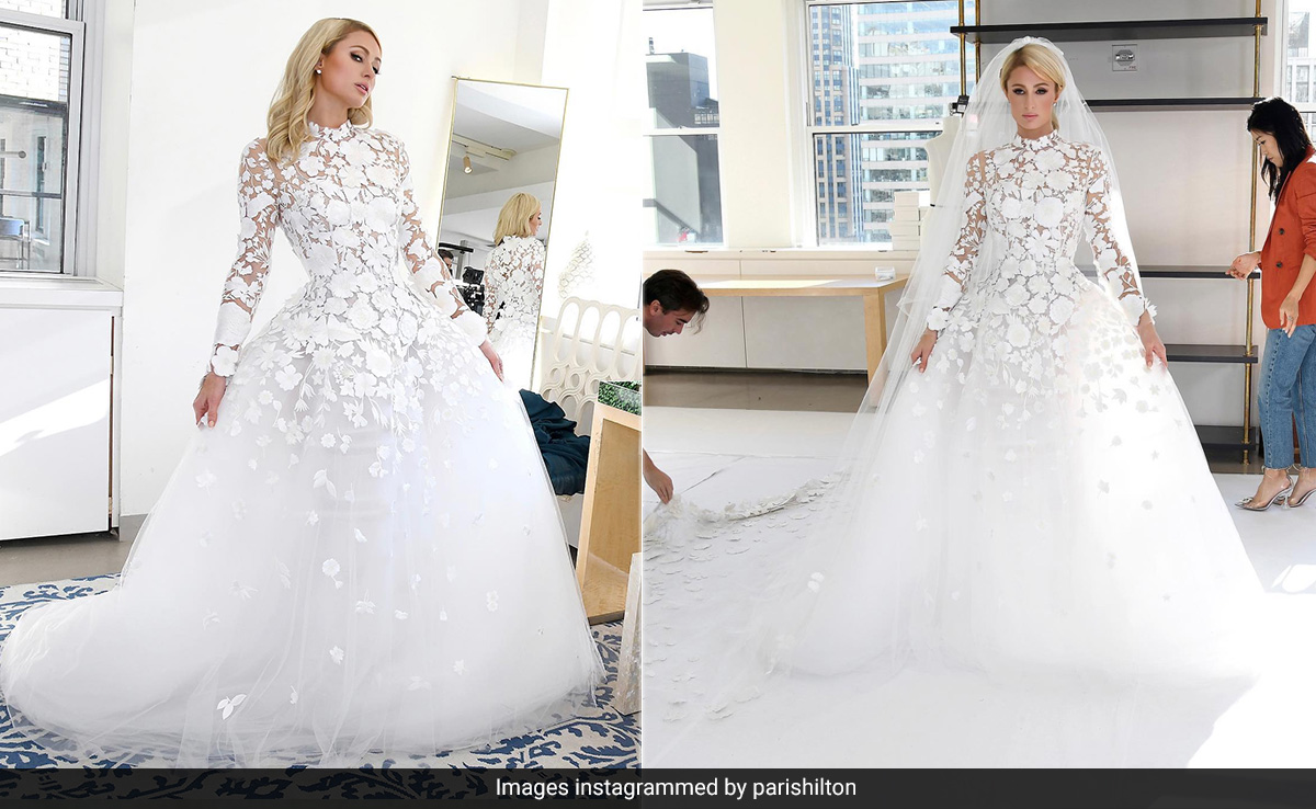 This Was The Moment When Paris Hilton "First Laid Eyes" On Her Breathtaking Oscar De La Renta Wedding Dresses