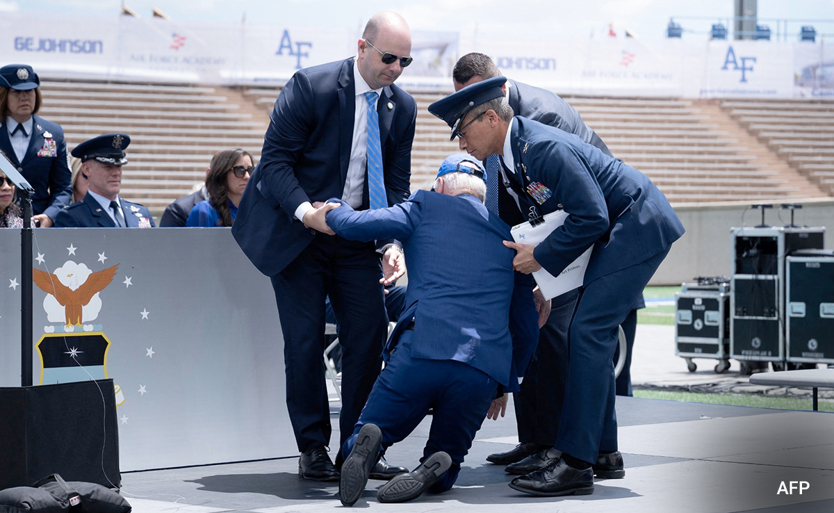 Video: Biden Falls At US Air Force Academy Graduation Ceremony
