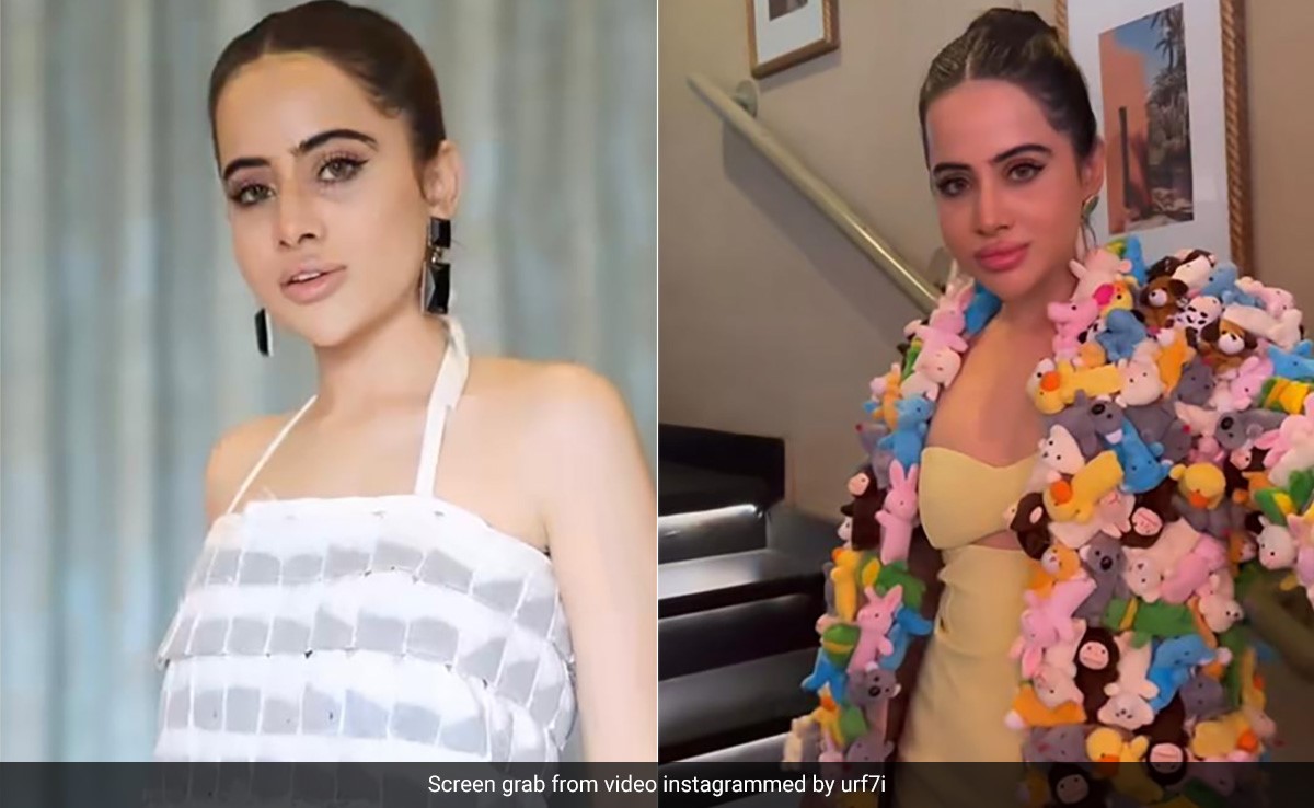 From Spray Paint To Stick-On Flowers, A Look At 7 Of Uorfi Javed's Most Whimsical Outfits