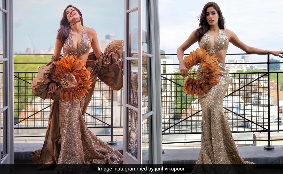 Janhvi Kapoor's Gold Gown Is Antique At Its Core But So Very Modern Chic In Essence