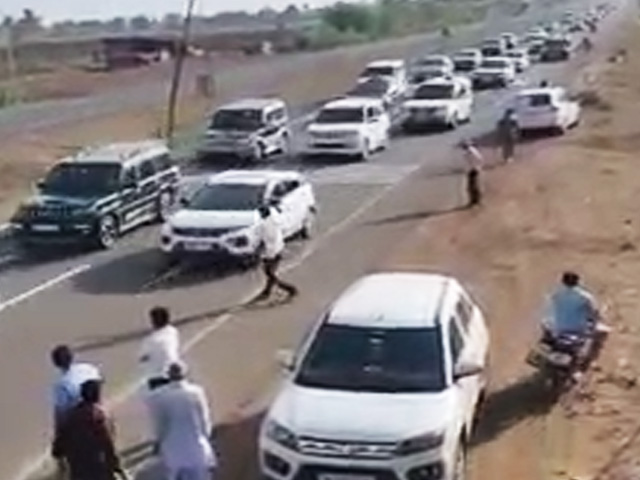 Video: BJP Leader Heads To Congress In 400-Car Convoy, Sirens Blaring