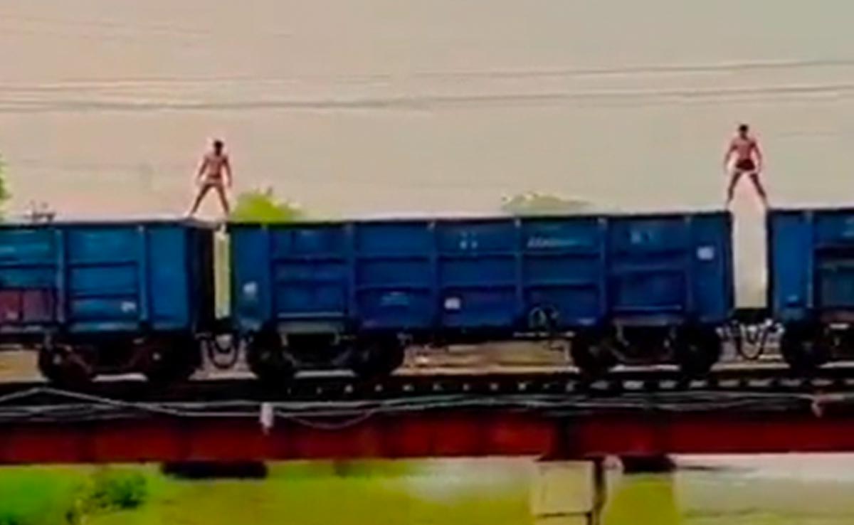 2 UP Students Make Yoga Day Reel Atop Moving Goods Train, Land In Jail