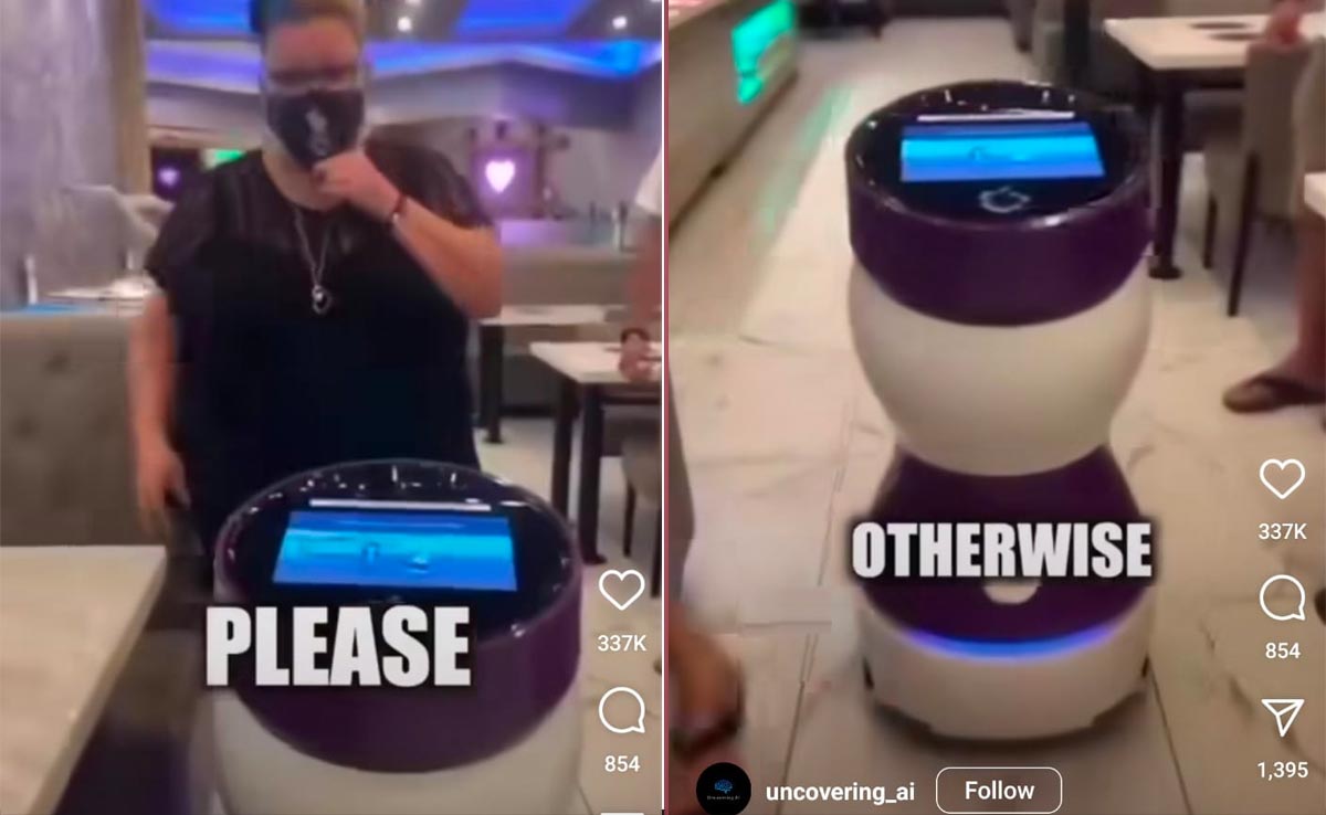 Viral: This Robotic Waitress Fears Getting Fired - Watch To Know Why