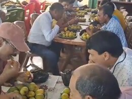 Watch: Video Of Mango Eating Contest In Bihar Intrigues Internet Watch: Video Of Mango Eating Contest In Bihar Intrigues Internet