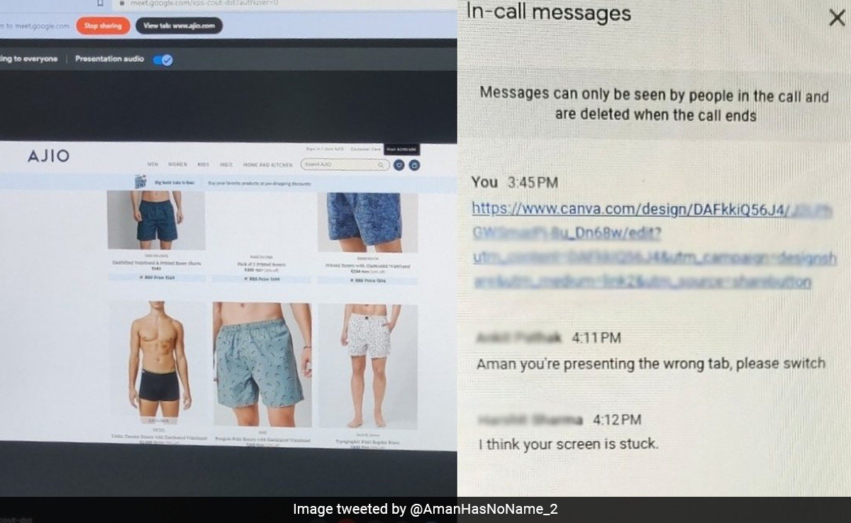 गूगल मीट के दौरान शख्स ने टीम को शेयर कर दी गलत स्क्रीन, दिखा दिया कुछ ऐसा, लोगों ने मज़े ले लिए