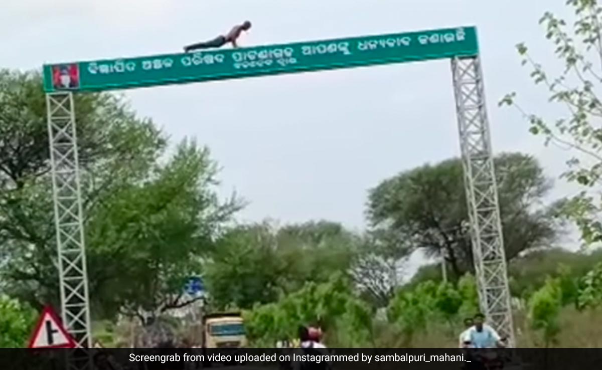 Viral Video Of Man Doing Push-Ups On Highway Signboard Shocks Internet