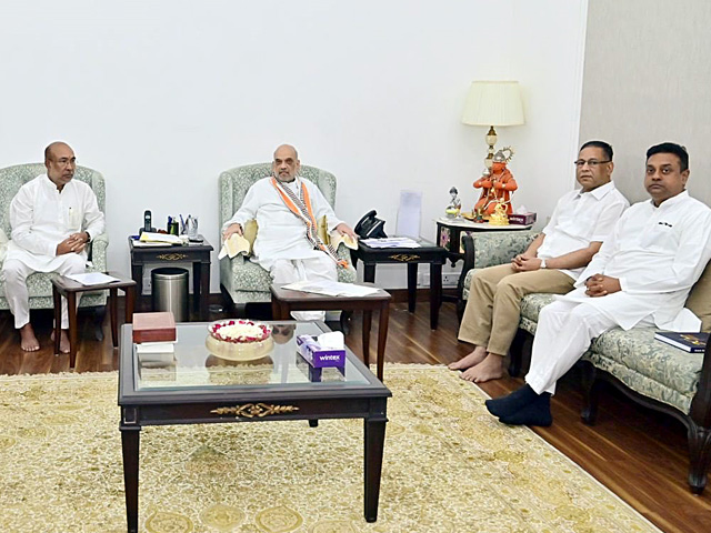 Amit Shah Meets N Biren Singh Day After All-Party Meet On Manipur