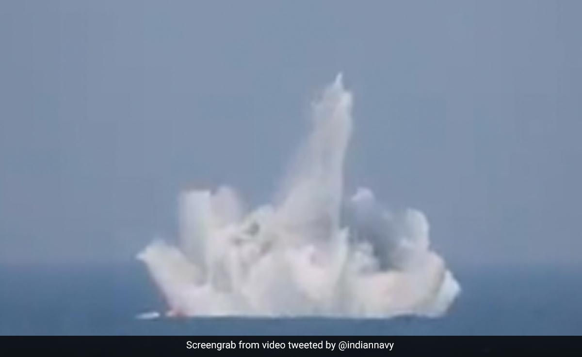 Watch: Navy's Made In India Heavy Weight Torpedo Strikes Underwater Target