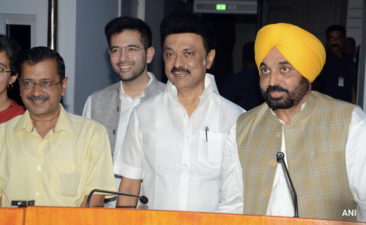 "Grateful For Support": Arvind Kejriwal After Meeting MK Stalin In Chennai