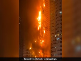 Video Shows Massive Fire Engulfing Residential High-Rise In UAE's Ajman Video Shows Massive Fire Engulfing Residential High-Rise In UAE's Ajman