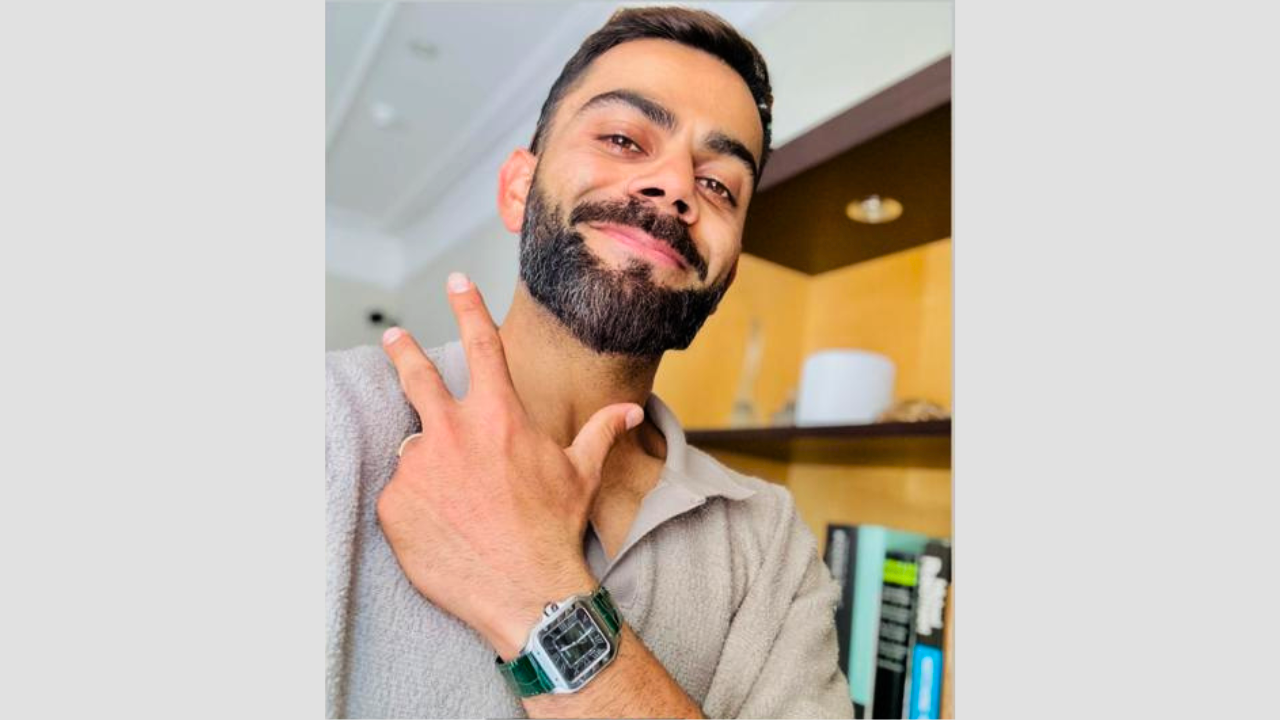 Virat Kohli Is All Smiles As He Flashes His ₹7,95,000 Cartier Wristwatch