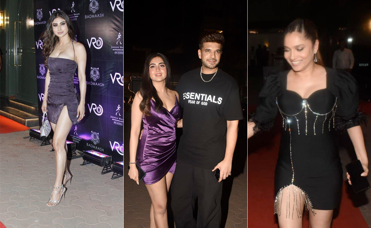 At Mouni Roy's Restaurant Opening, Karan-Tejasswi, Ankita Lokhande And Others