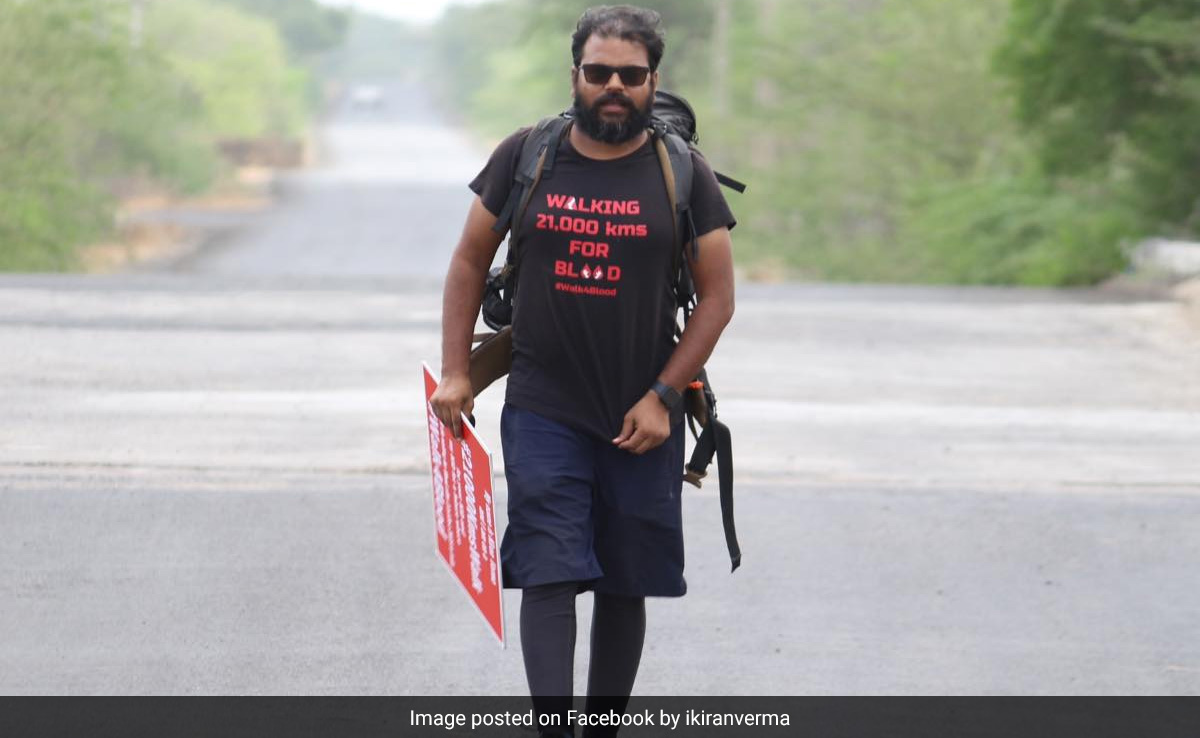 Delhi Man Walks 13,400 Km Across India, Urges People To Donate Blood