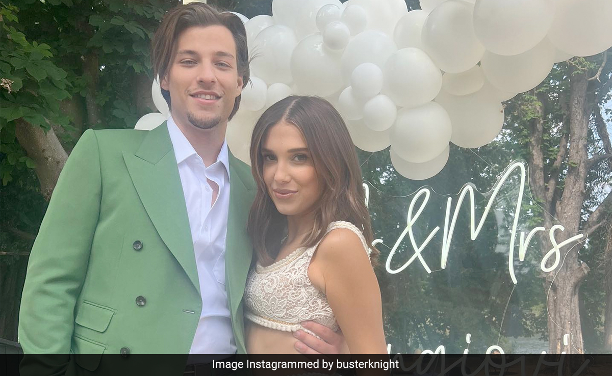 We'd Give Millie Bobby Brown's Bridal Chic Embellished Co-Ord Set An 'Eleven' On Ten
