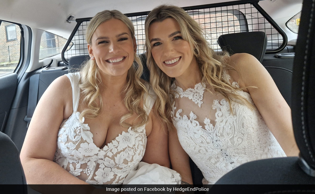 UK Police Officers Gave Brides A Lift To Their Wedding After Their Coach Broke Down