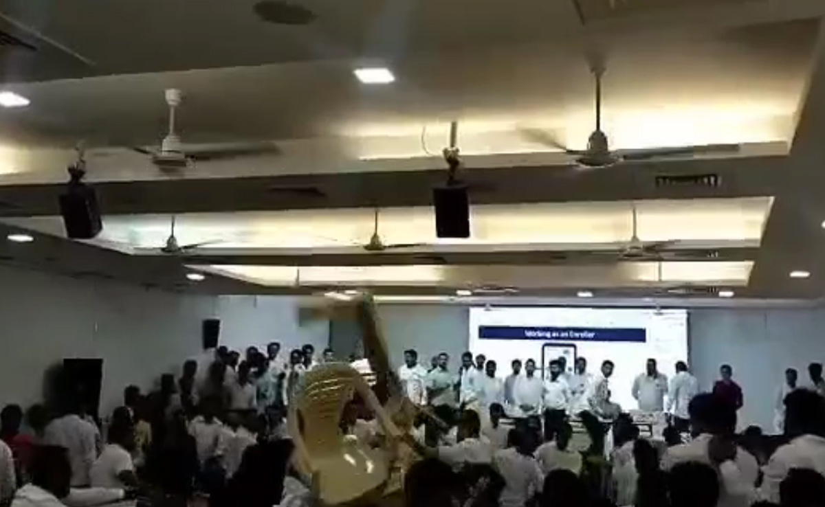 On Camera, Youth Congress Meet Escalates Into Chair Fight In Mumbai