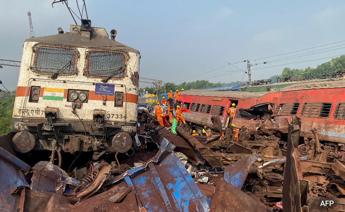 Pics: Smashed Bogies, Blood-Stained Holes At Odisha Train Crash Site