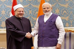 PM Modi Meets Grand Mufti Of Egypt Shawki Ibrahim Abdel-Karim Allam In Cairo PM Modi Meets Grand Mufti Of Egypt Shawki Ibrahim Abdel-Karim Allam In Cairo