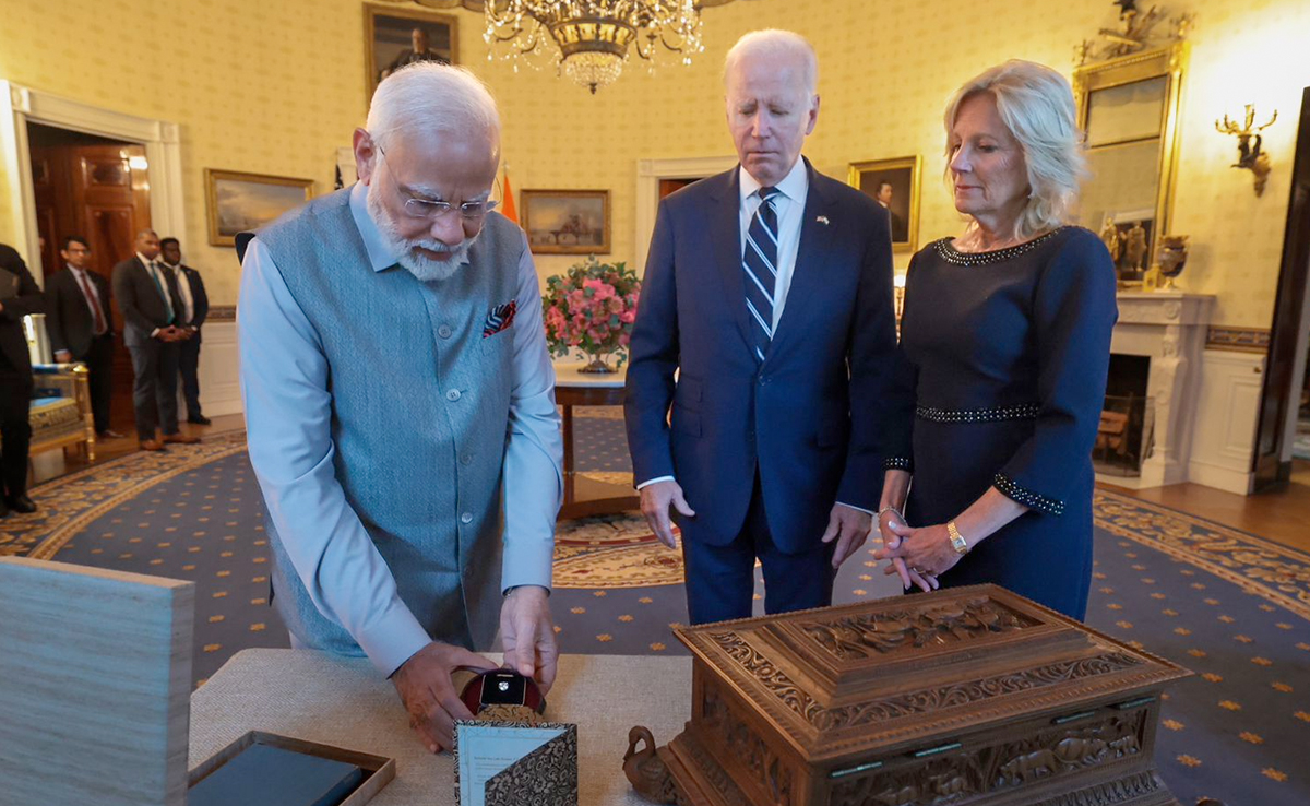 PM Modi US Visit: 7.5 कैरेट के हीरे समेत PM मोदी ने बाइडेन फैमिली को दिये ये खास उपहार