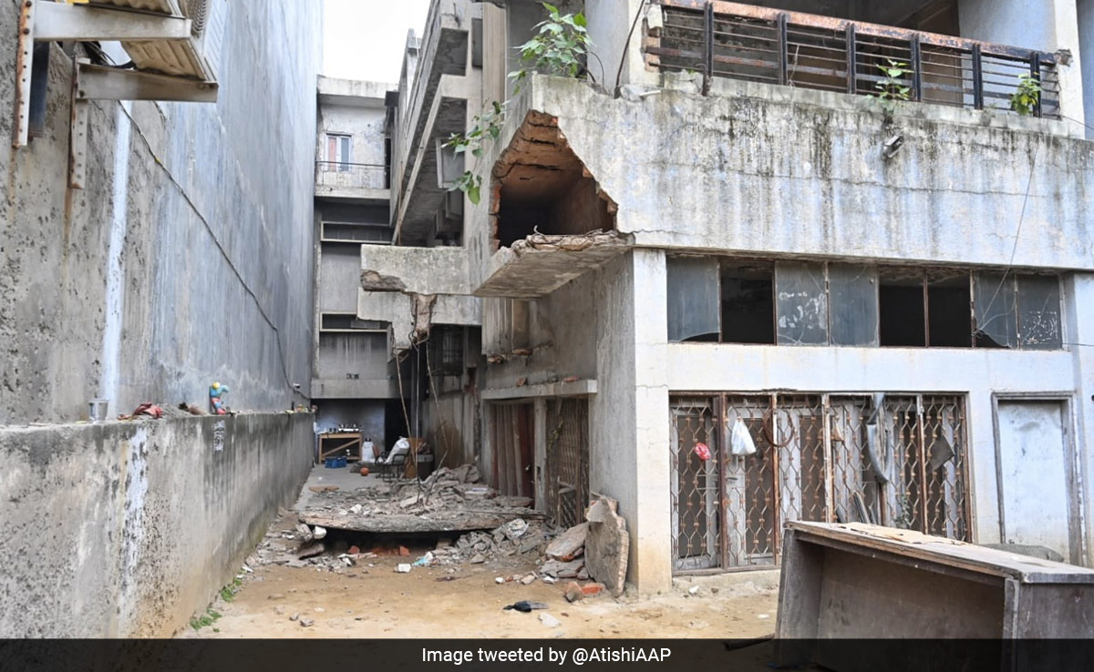 Woman, Her Son Dead After Portion OF Building Collapses In Delhi