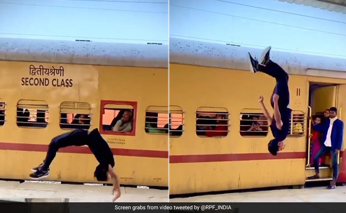 Video: Man Arrested For Doing Cartwheels At Railway Platform In Bihar, Internet Divided