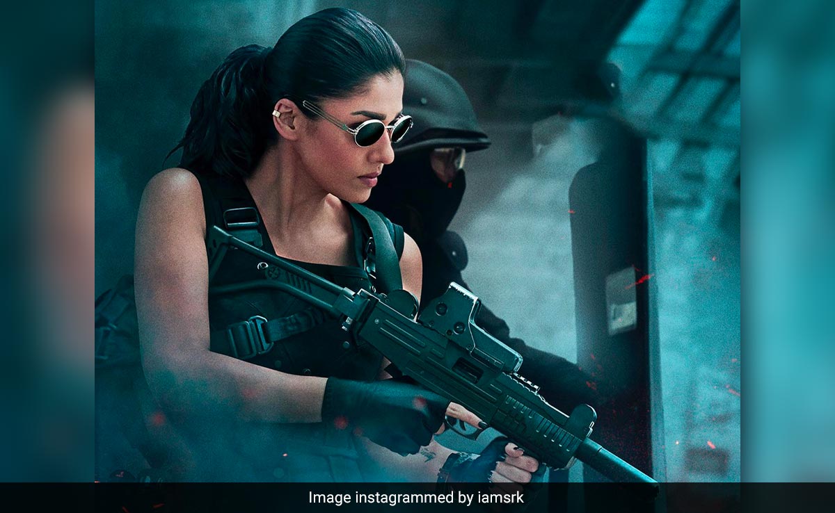 New <i>Jawan</i> Poster: Shah Rukh Khan's Blockbuster Intro For Nayanthara - "She Is The Thunder..."