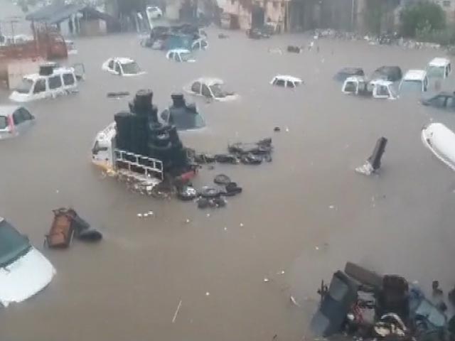 Streets Flooded, Cars Submerged As Heavy Rain Batters Gujarat