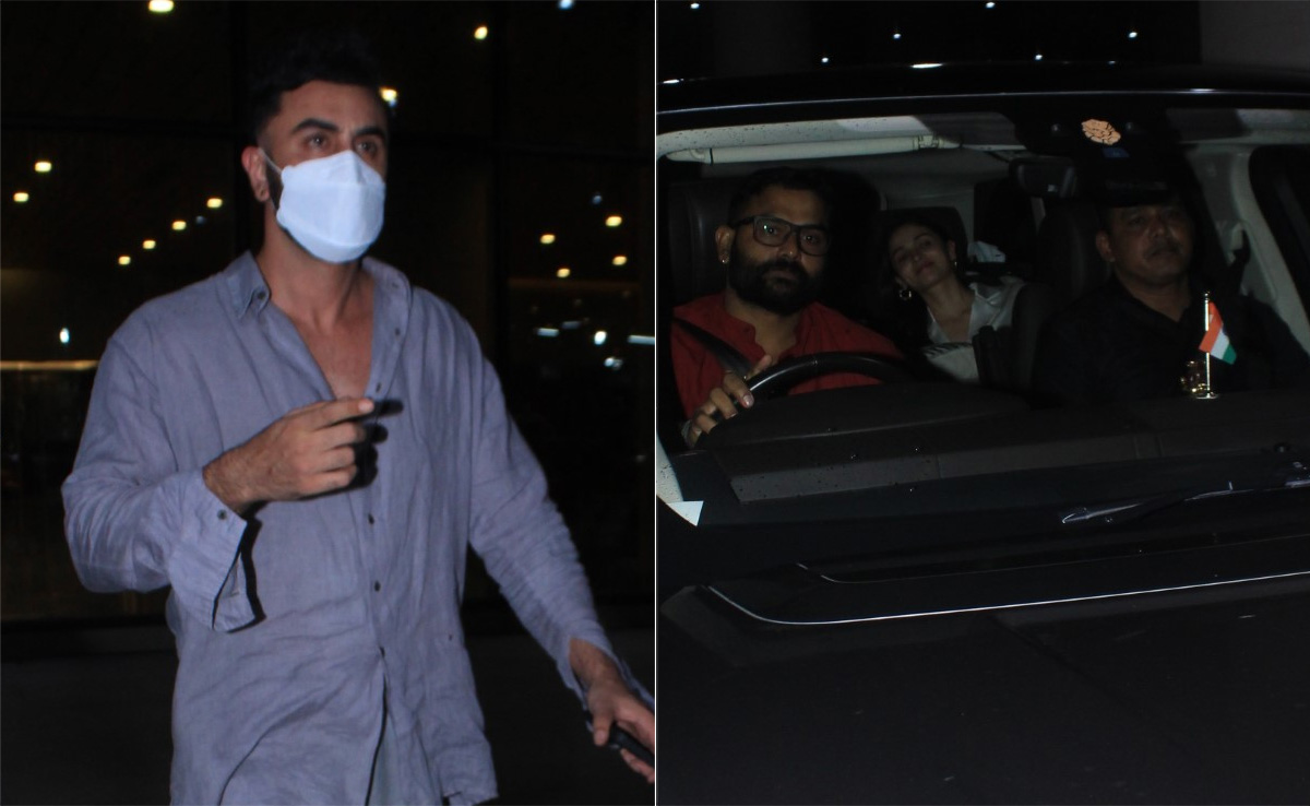 Alia Bhatt Comes To Receive Ranbir Kapoor At The Airport