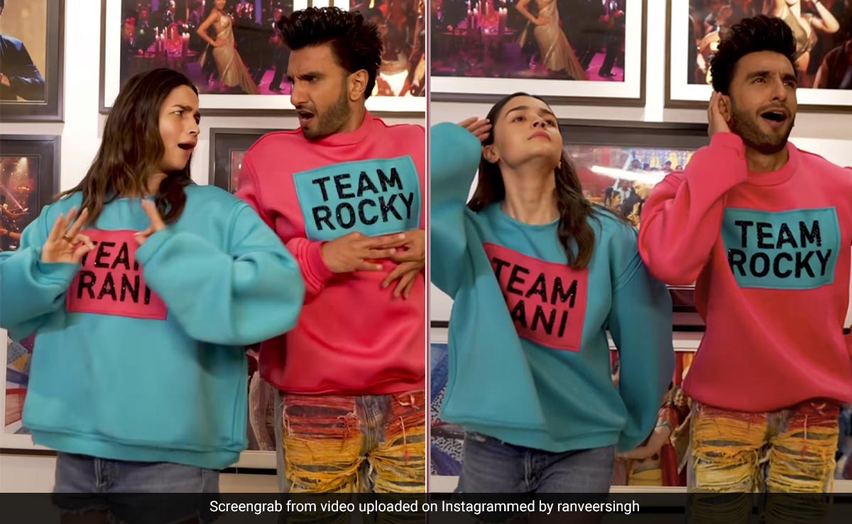 Ranveer Singh And Alia Bhatt's Colourblocked Pullovers Stylishly "Made It On Time" For The <i>What Jhumka</i> Drop